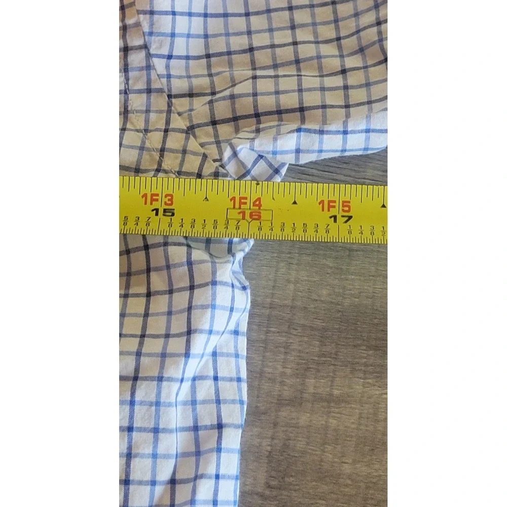 Ralph Lauren Boys Blue White Tattersall Check Button Down Shirt M 10-12 Cotton